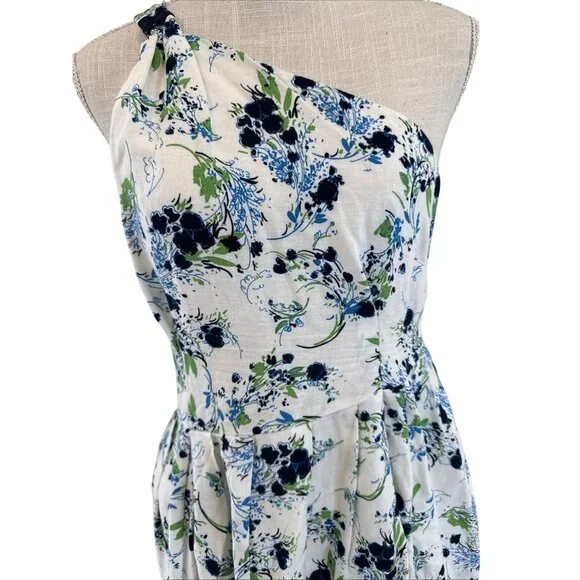 Free People One-Shoulder White Floral Dress XS - Picture 2 of 11